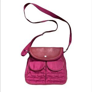 Mosey Life Wink Cranberry Fold-over Crossbody Bag Magenta